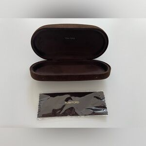 Tom Ford Brown Sunglasses Case 6.5” x 3”